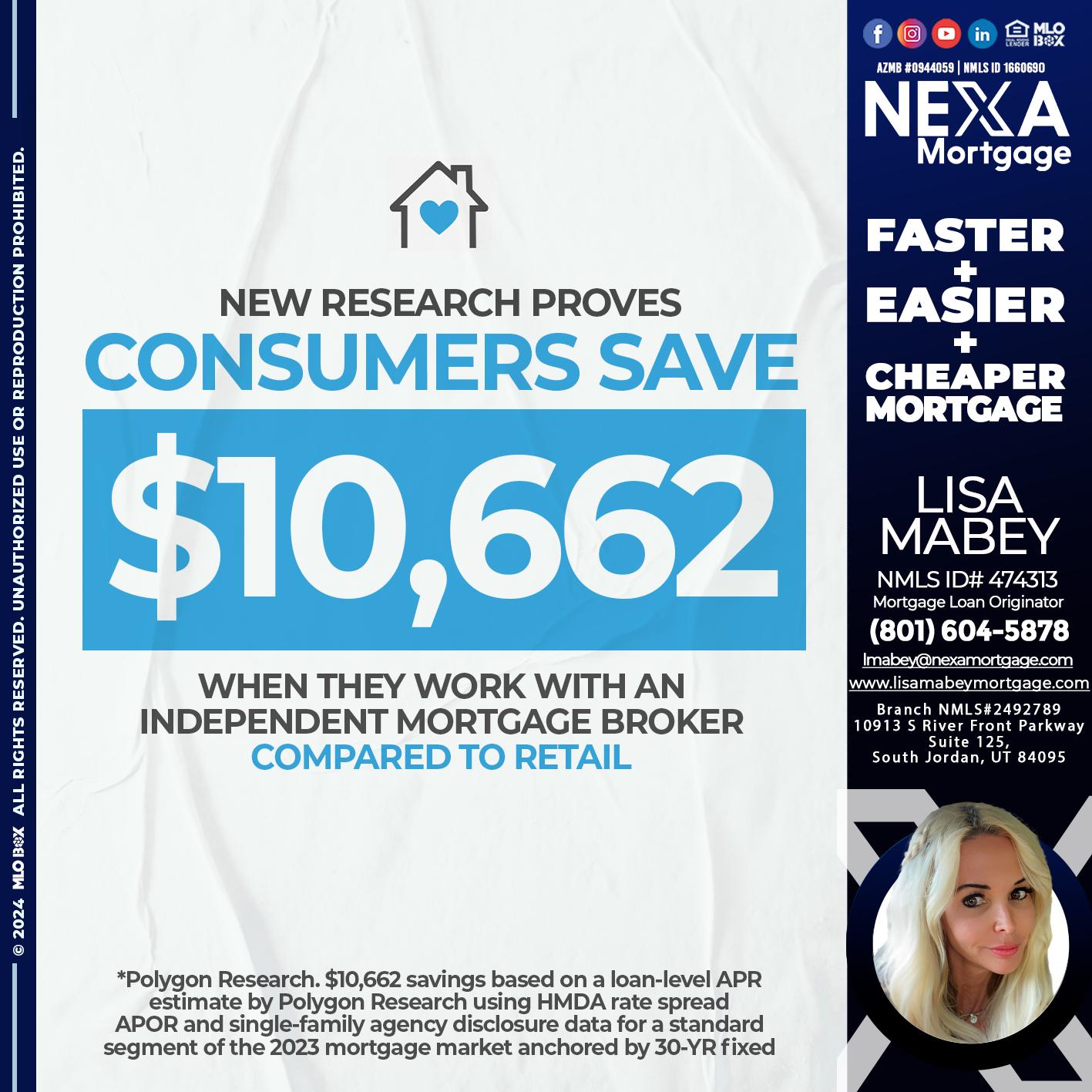 consumer - Lisa Mabey -Mortgage Loan Originator