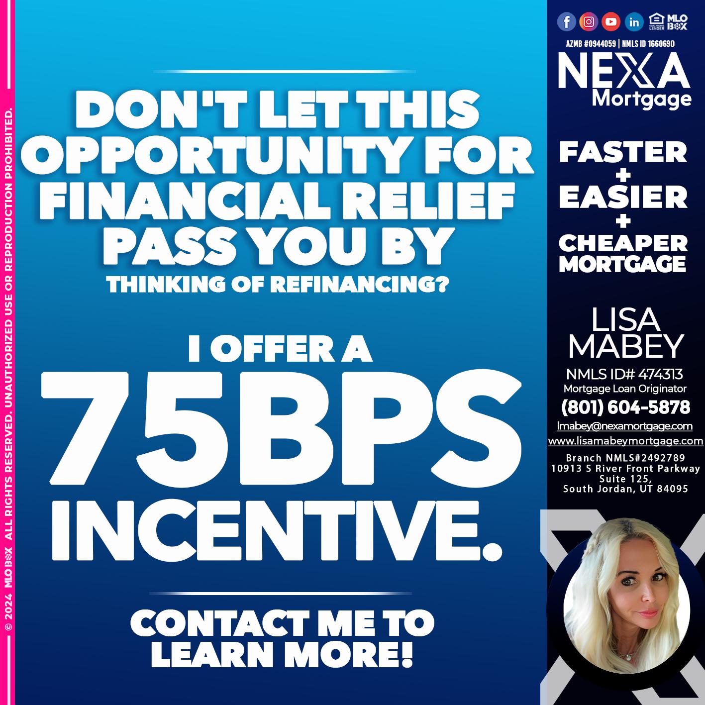 75 BP - Lisa Mabey -Mortgage Loan Originator