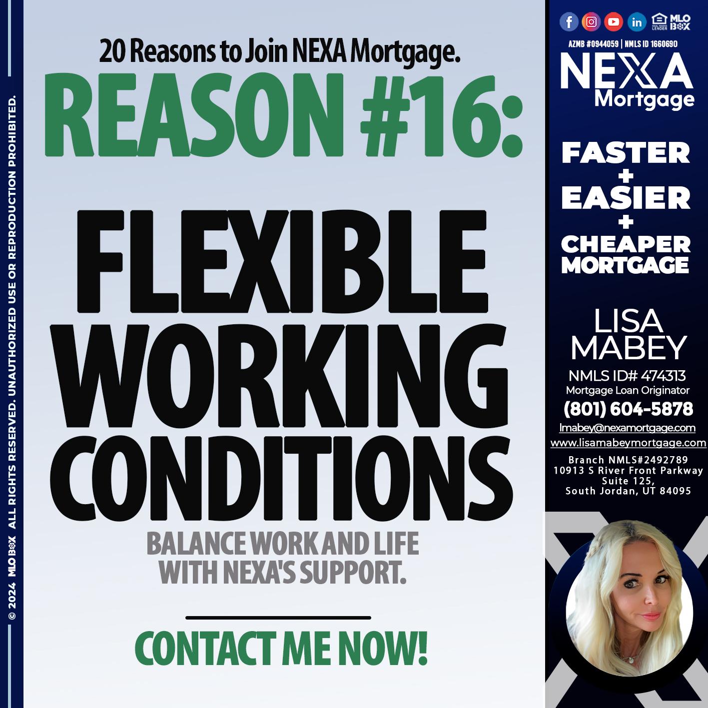 REASON 16 - Lisa Mabey -Mortgage Loan Originator