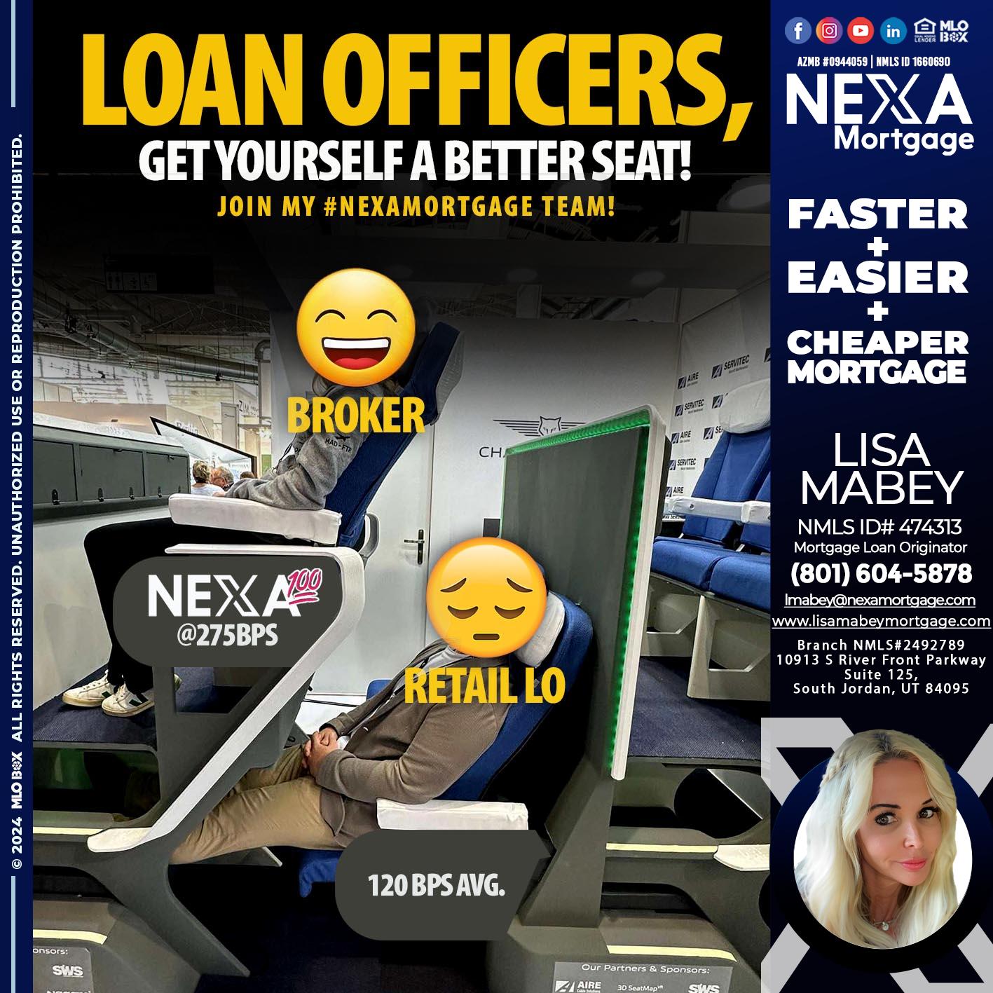 LOAN OFFICERS - Lisa Mabey -Mortgage Loan Originator