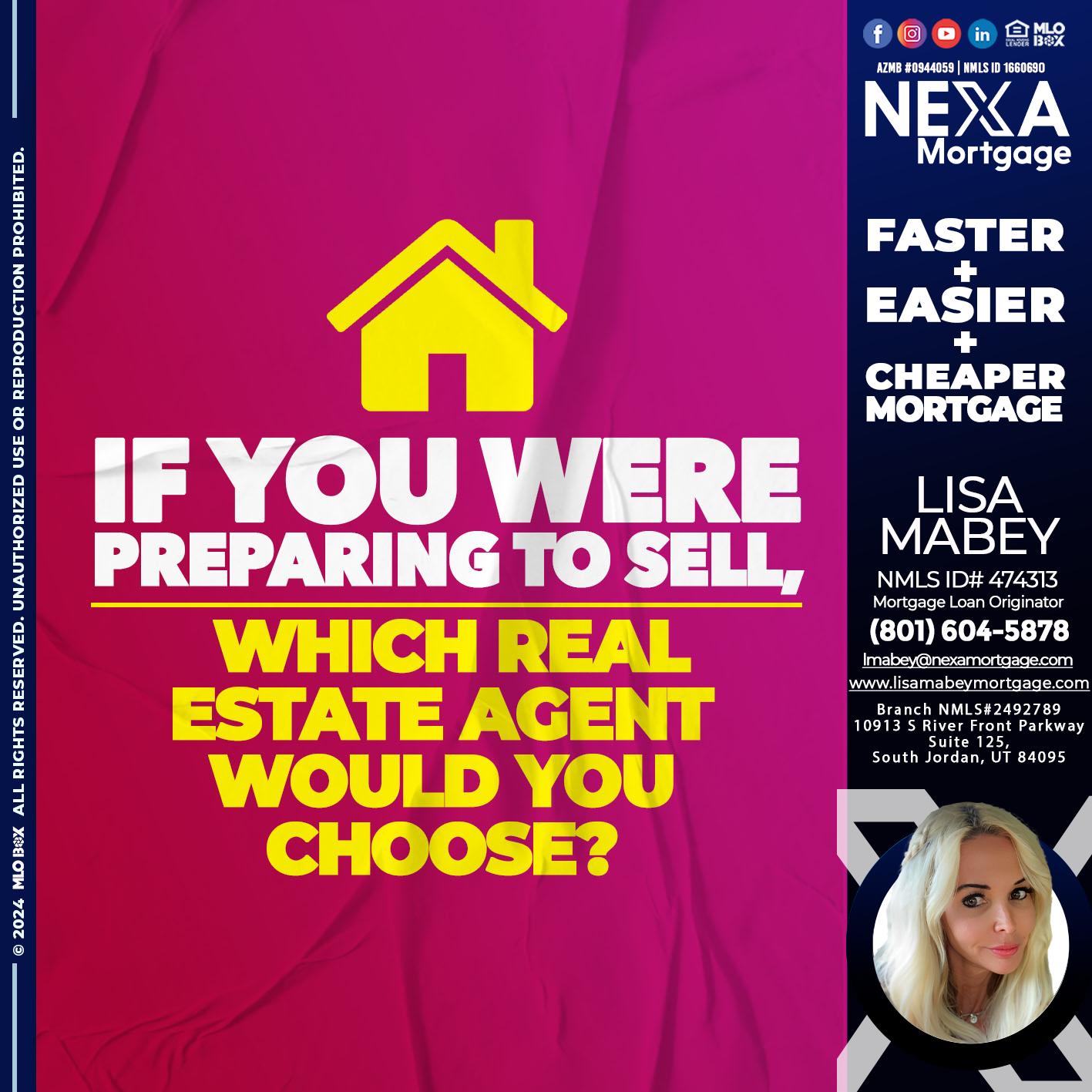 if you were - Lisa Mabey -Mortgage Loan Originator
