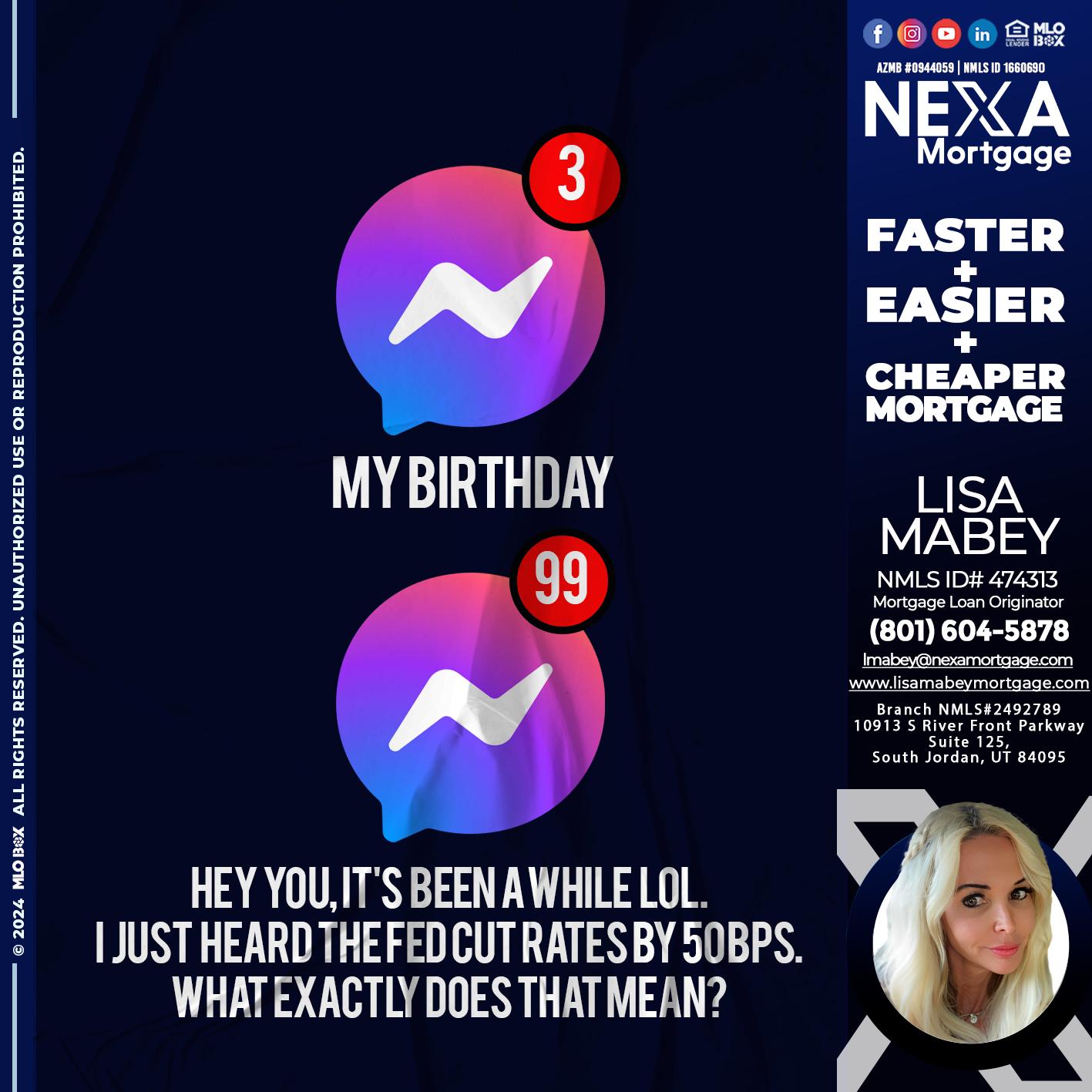 birthday - Lisa Mabey -Mortgage Loan Originator