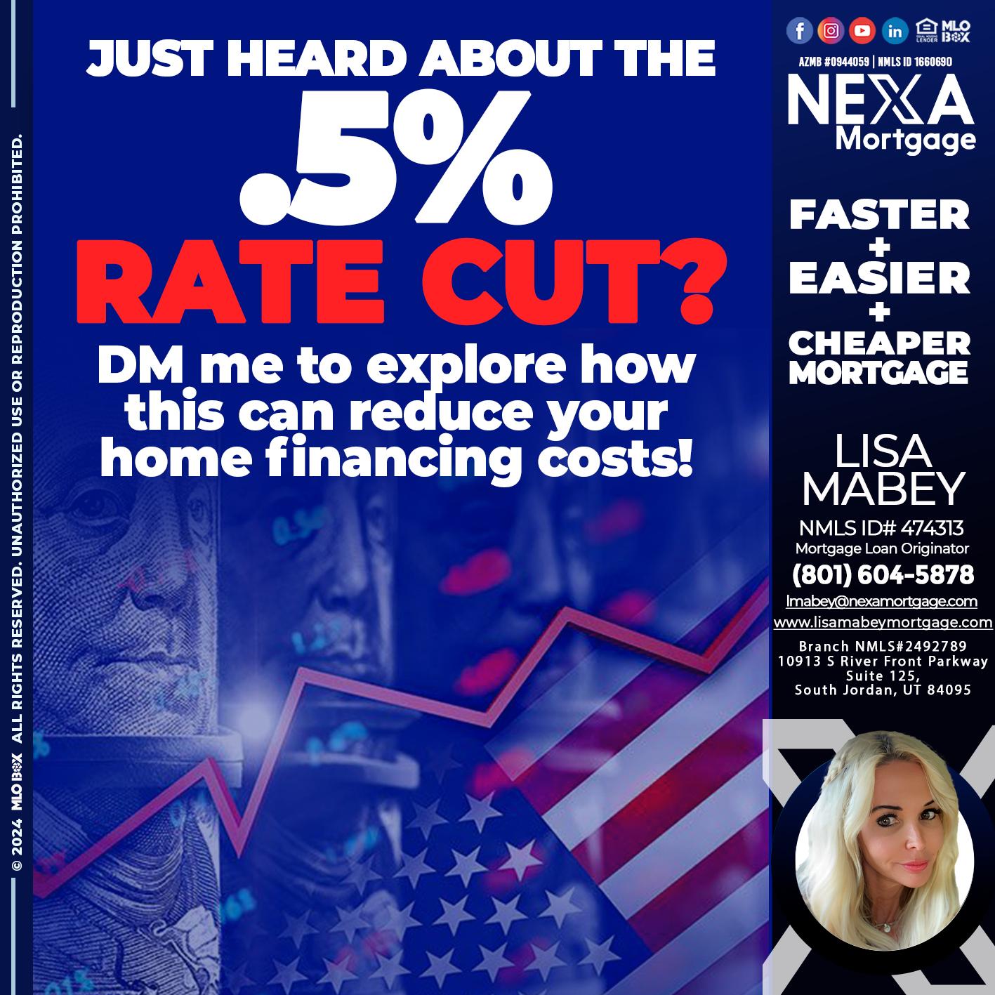 .5% - Lisa Mabey -Mortgage Loan Originator