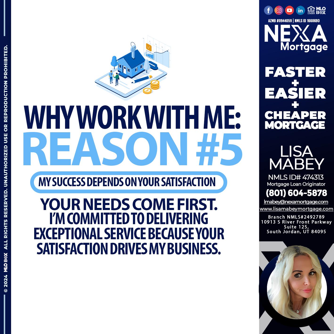 reason 5 - Lisa Mabey -Mortgage Loan Originator