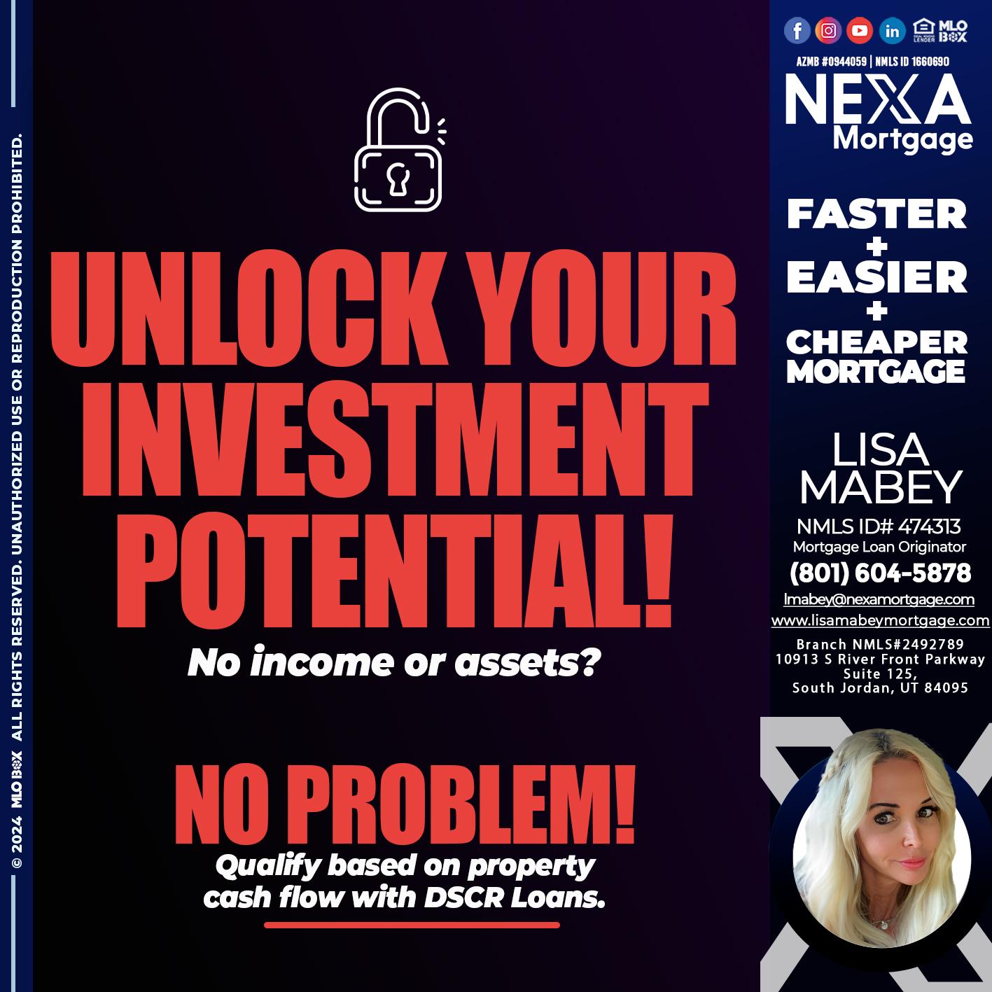 unlock your - Lisa Mabey -Mortgage Loan Originator