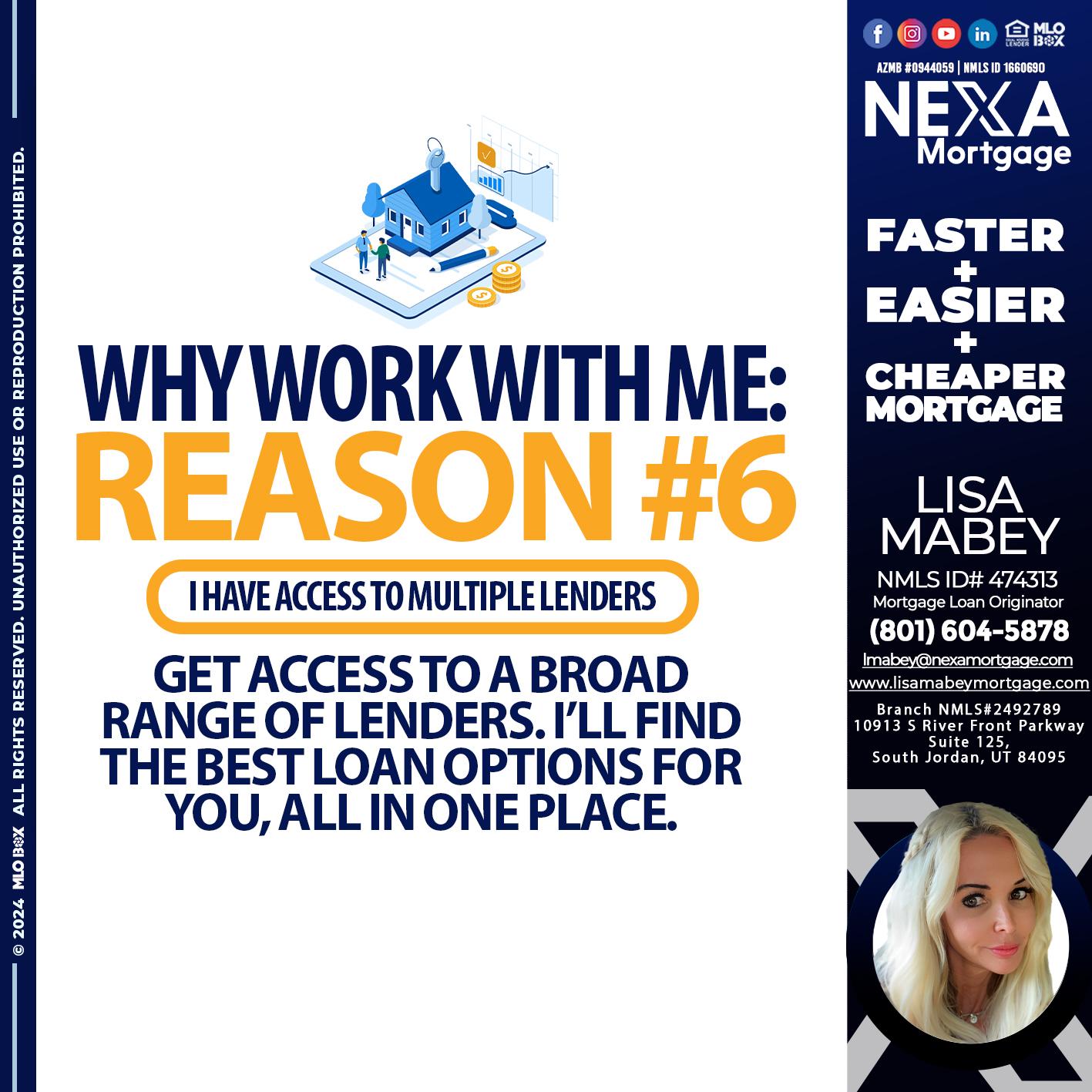 reason 6 - Lisa Mabey -Mortgage Loan Originator