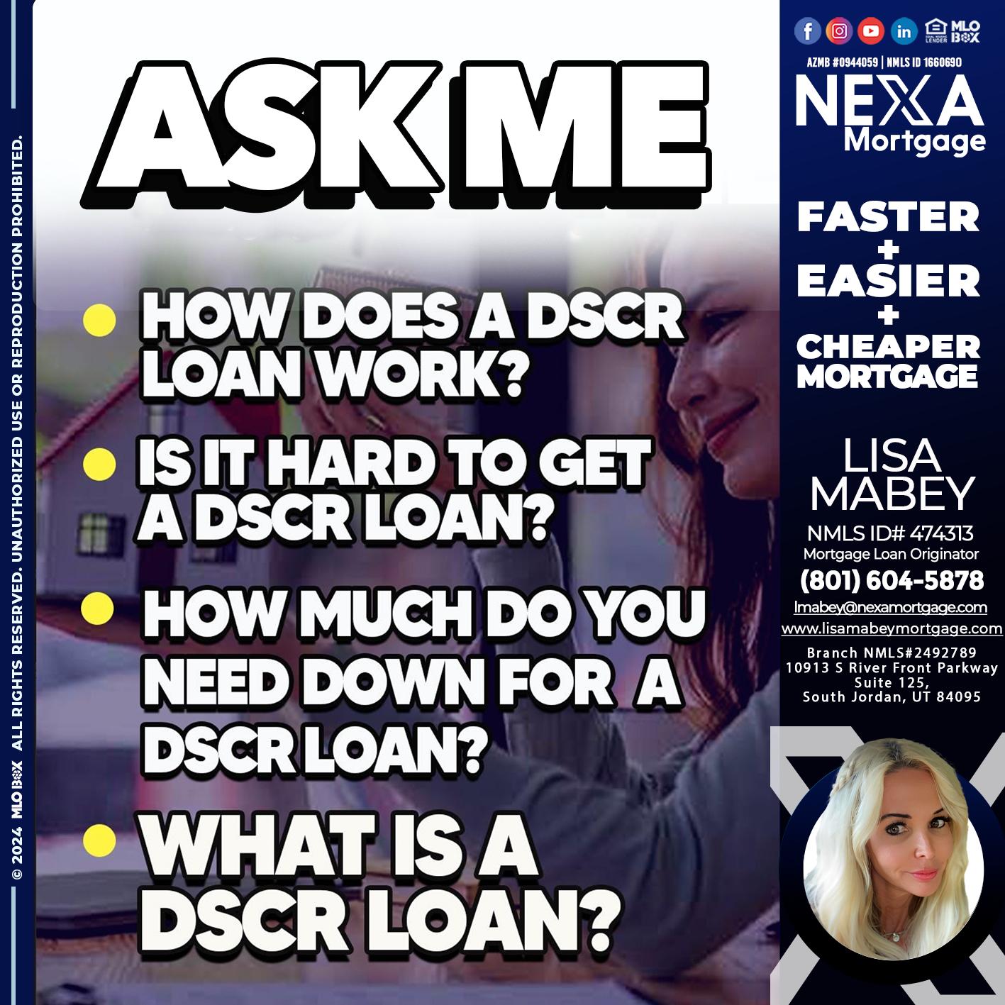 ASK ME - Lisa Mabey -Mortgage Loan Originator