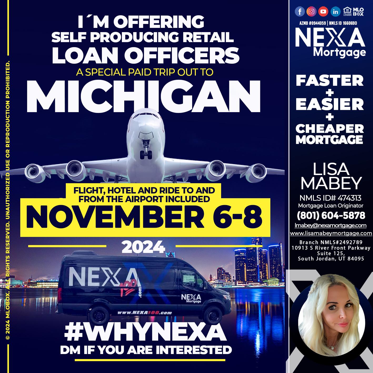MICHIGAN TRIP - Lisa Mabey -Mortgage Loan Originator