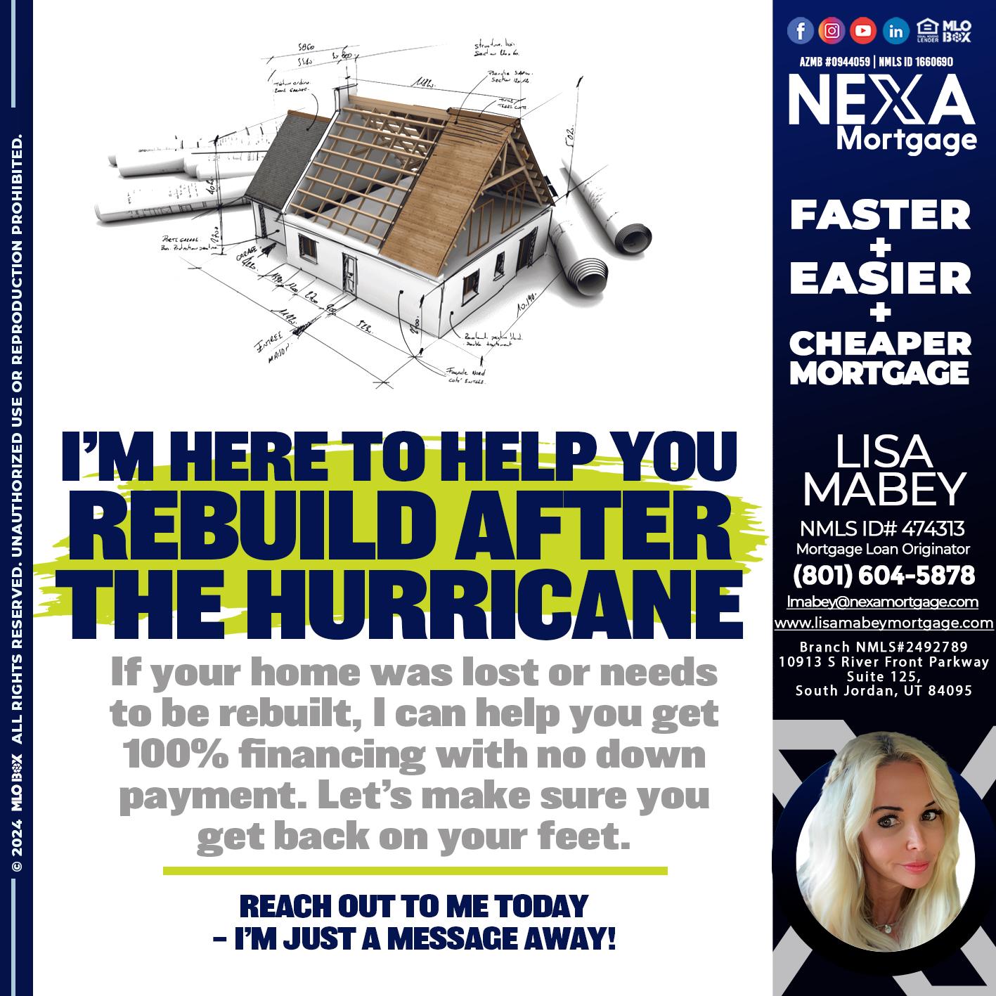 IM HERE TO HELP - Lisa Mabey -Mortgage Loan Originator
