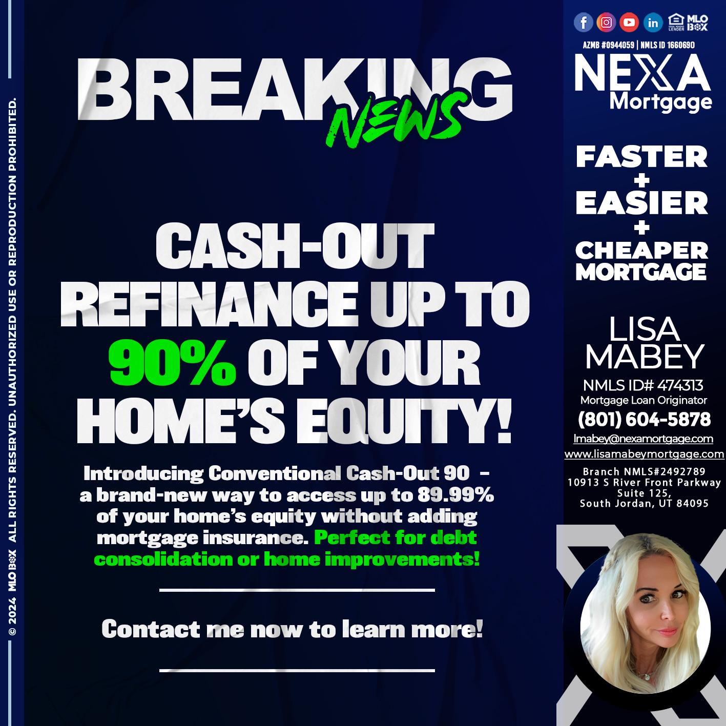 BREAKING NEWS - Lisa Mabey -Mortgage Loan Originator
