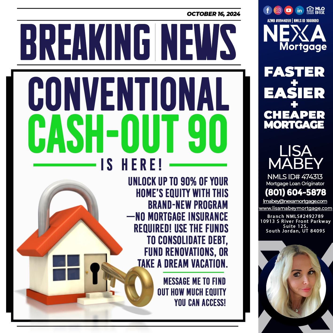 BREAKING NEWS - Lisa Mabey -Mortgage Loan Originator