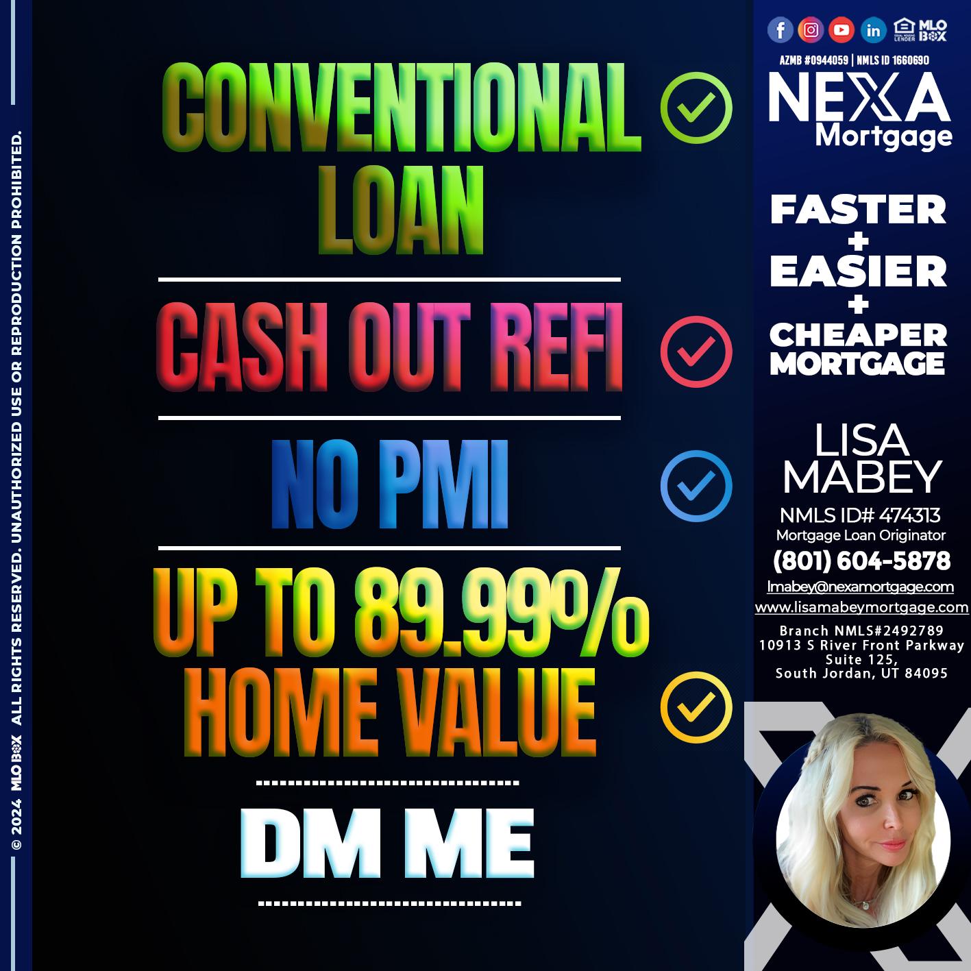 CONVENTIONAL LOAN - Lisa Mabey -Mortgage Loan Originator