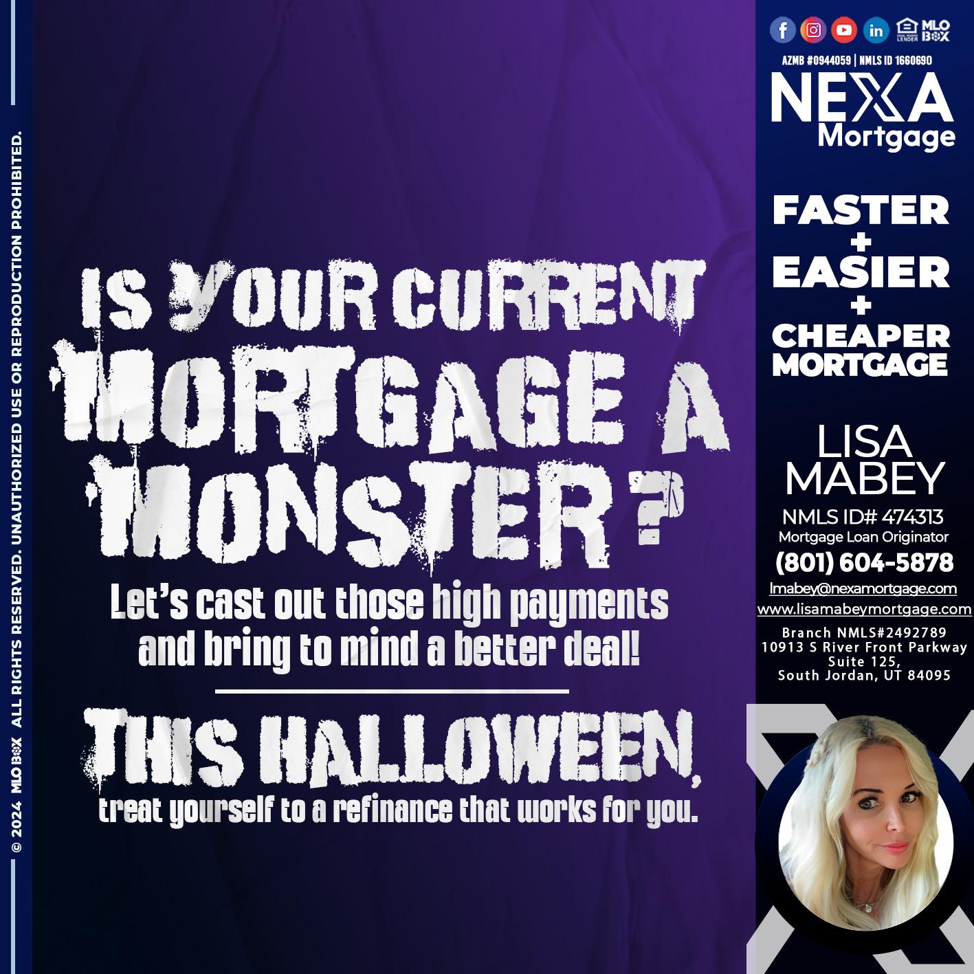 CURRENT MORTGAGE - Lisa Mabey -Mortgage Loan Originator