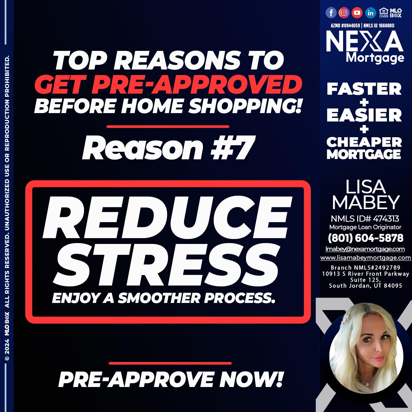 REASON 7 - Lisa Mabey -Mortgage Loan Originator