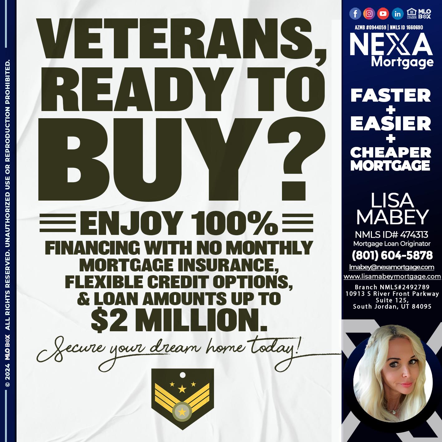 veterans ready? - Lisa Mabey -Mortgage Loan Originator
